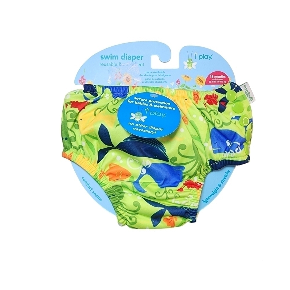 I PLAY. by Green Sprout Snap Swim Diaper Unisex Size 18 Months